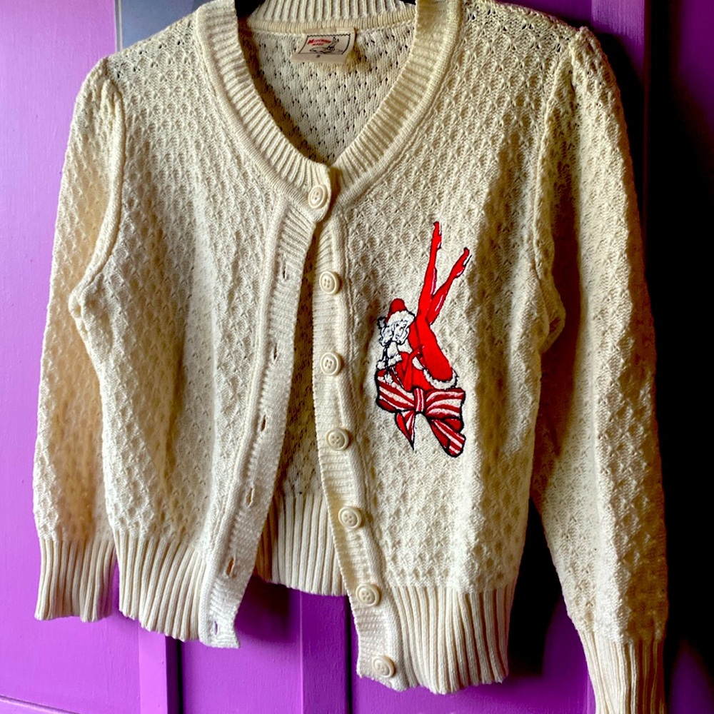 Mischief made cardigan Christmas, vintage rockabilly